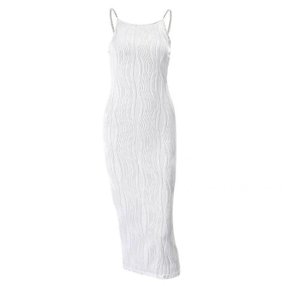 Pearl strap white dress - Picture 3 of 4